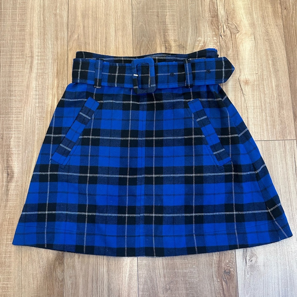 Nordstrom BP plaid blue mini skirt